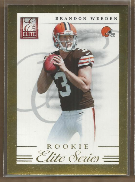 2012 Elite Series Rookies Gold #8 Brandon Weeden