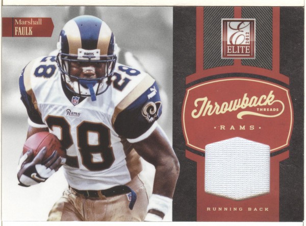 2012 Elite Throwback Threads #19 Marshall Faulk/108/Steven Jackson