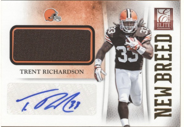 2012 Elite New Breed Jerseys Autographs #3 Trent Richardson/25