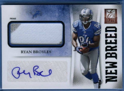 2012 Elite New Breed Jerseys Autographs Prime #17 Ryan Broyles/25