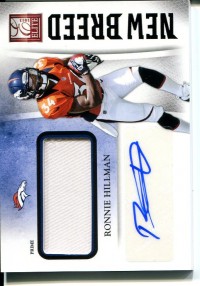 2012 Elite New Breed Jerseys Autographs Prime #22 Ronnie Hillman/25 front image