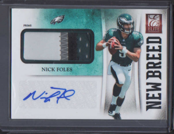 2012 Elite New Breed Jerseys Autographs Prime #29 Nick Foles/25