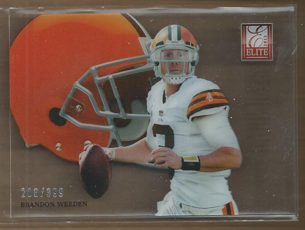 2012 Elite Rookie Hard Hats #8 Brandon Weeden