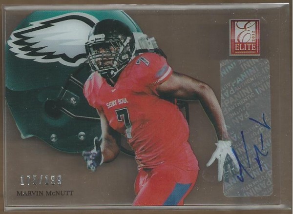 2012 Elite Rookie Hard Hats Autographs #49 Marvin McNutt/199
