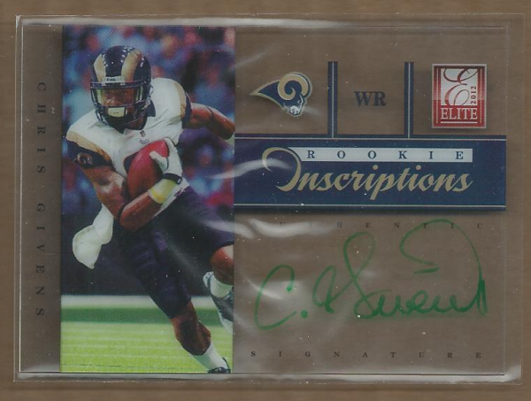 2012 Elite Rookie Inscriptions Green Ink #20 Chris Givens/25*