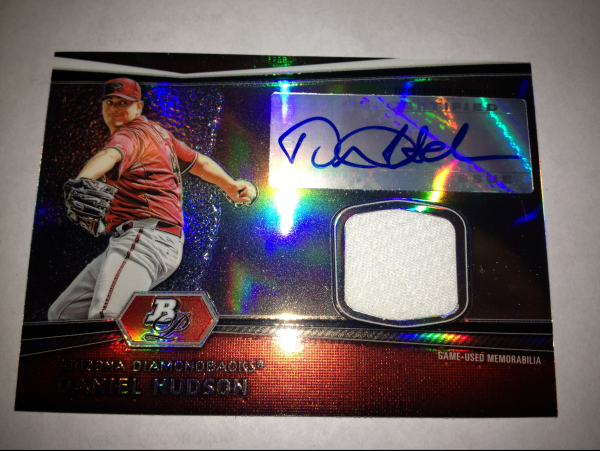 2012 Bowman Platinum Relic Autographs #DH Daniel Hudson
