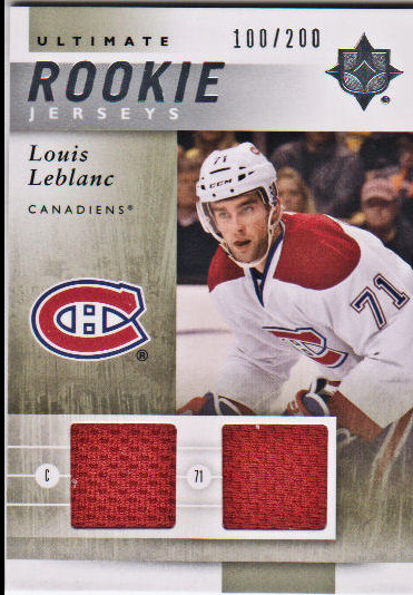 2011-12 Ultimate Collection Ultimate Rookie Jerseys #URJLL Louis Leblanc
