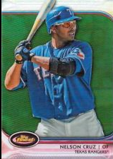 2012 Finest Green Refractors #27 Nelson Cruz