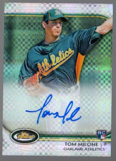 2012 Finest Rookie Autographs X-Fractors #TM Tom Milone