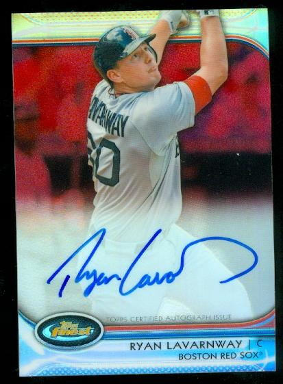 2012 Finest Rookie Autographs Red Refractors #RL Ryan Lavarnway