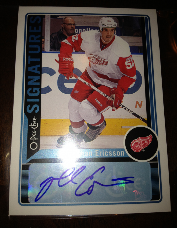 2012-13 O-Pee-Chee Signatures #OPCJE Jonathan Ericsson D