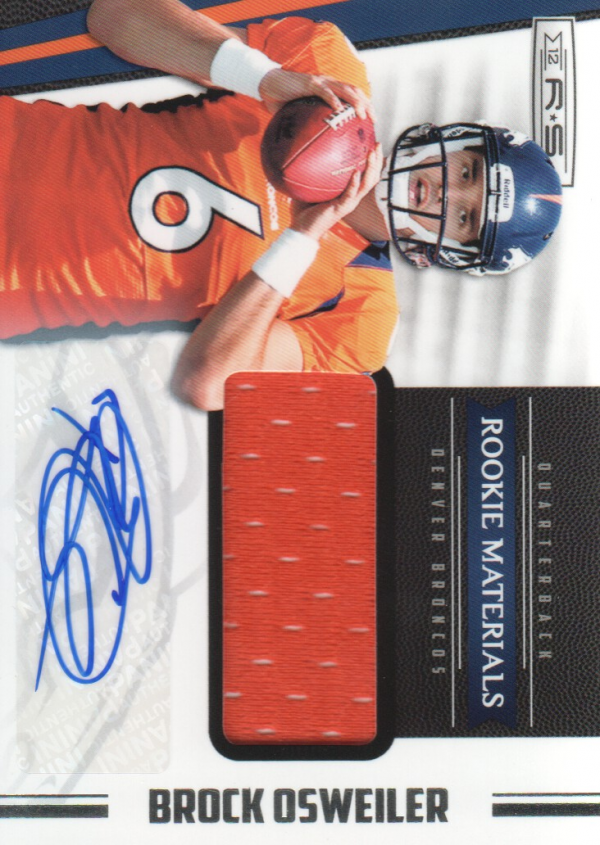 2012 Rookies and Stars #230 Brock Osweiler JSY AU RC