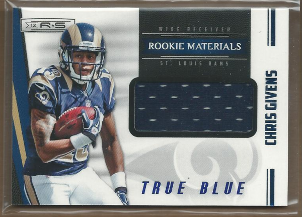 2012 Rookies and Stars True Blue #235 Chris Givens JSY