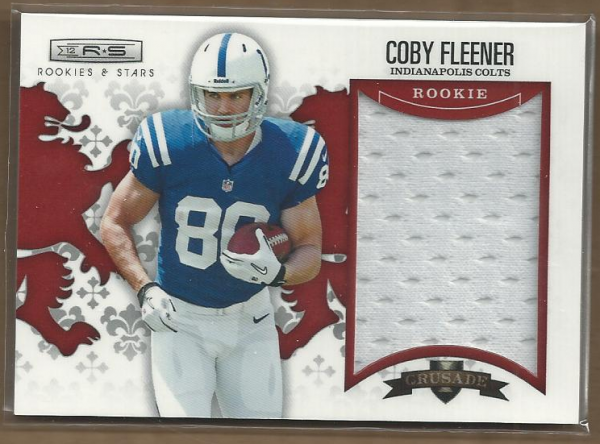 2012 Rookies and Stars Rookie Crusade Materials Red #15 Coby Fleener