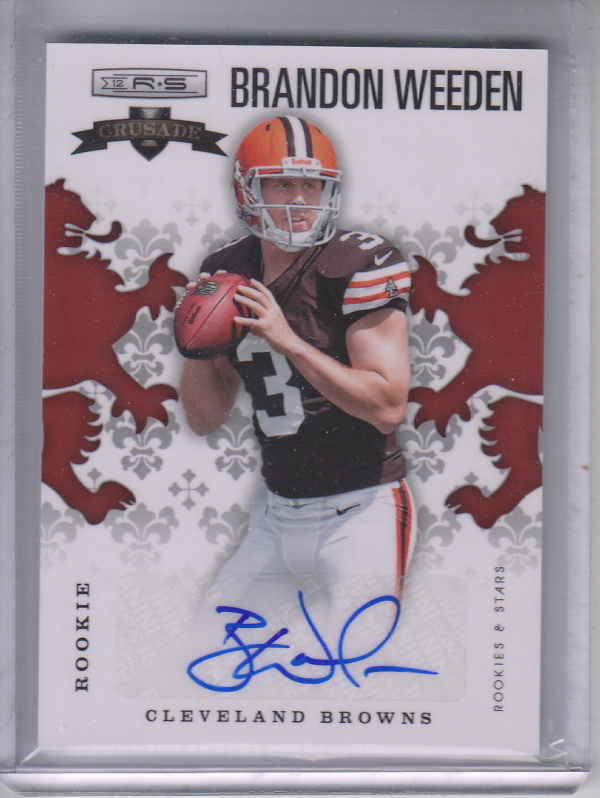 2012 Rookies and Stars Rookie Crusade Autographs Red #20 Brandon Weeden/99