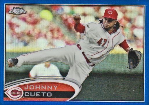 2012 Topps Chrome Blue Refractors #148 Johnny Cueto
