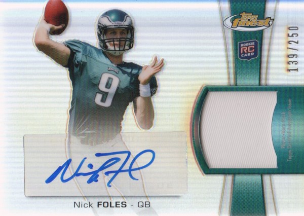 2012 Finest Rookie Patch Autographs Refractors #RAPNF Nick Foles/250