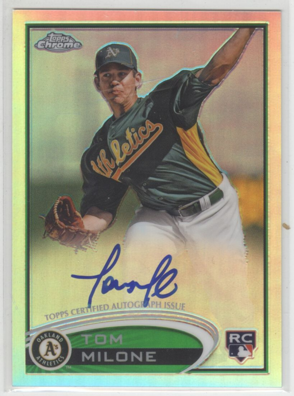 2012 Topps Chrome Rookie Autographs Refractors #169 Tom Milone