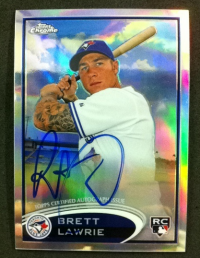 2012 Topps Chrome Rookie Autographs Refractors #173 Brett Lawrie
