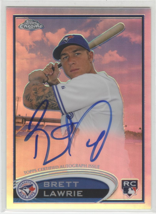 2012 Topps Chrome Rookie Autographs Refractors #173 Brett Lawrie