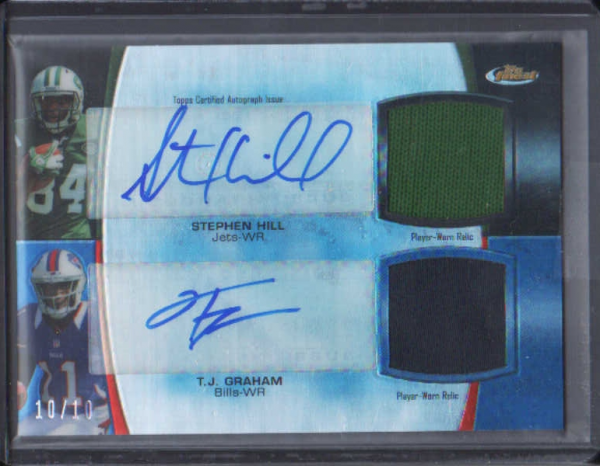 2012 Finest Dual Jersey Dual Autographs #DADRHG Stephen Hill/T.J. Graham