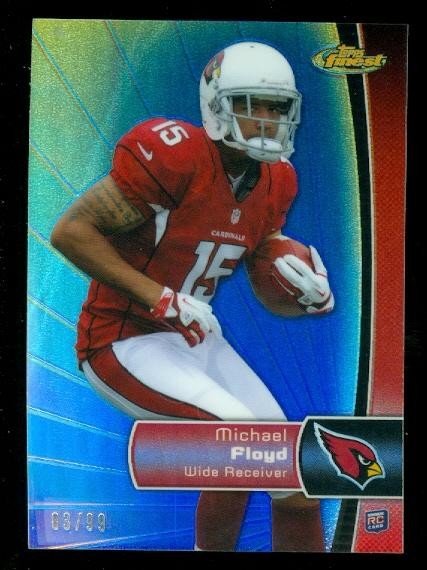 2012 Finest Blue Refractors #117 Michael Floyd