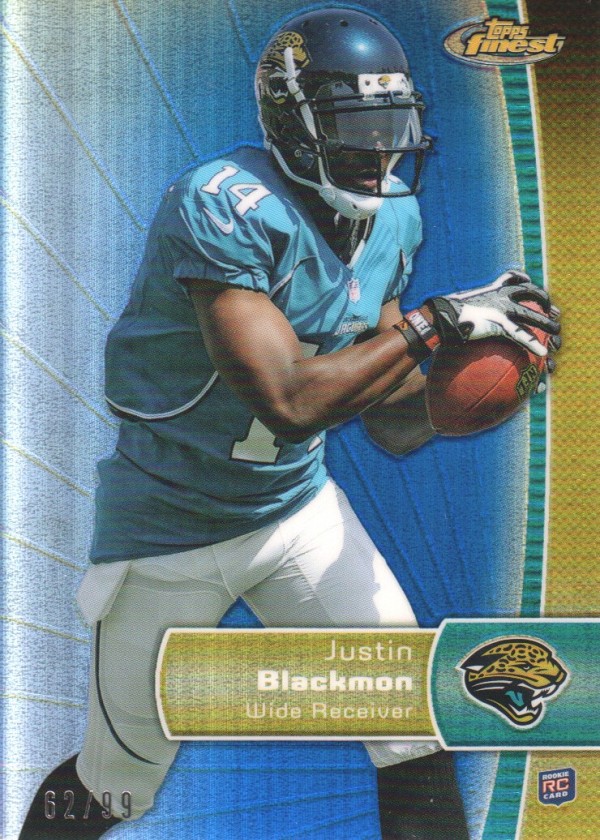 2012 Finest Blue Refractors #130 Justin Blackmon