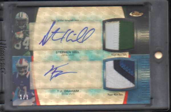 2012 Finest Dual Jersey Dual Autographs Superfractors #DADRHG Stephen Hill/T.J. Graham