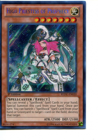 2012 Yu-Gi-Oh Return of the Duelist #REDU020 High Priestess of Prophecy (SCR) front image