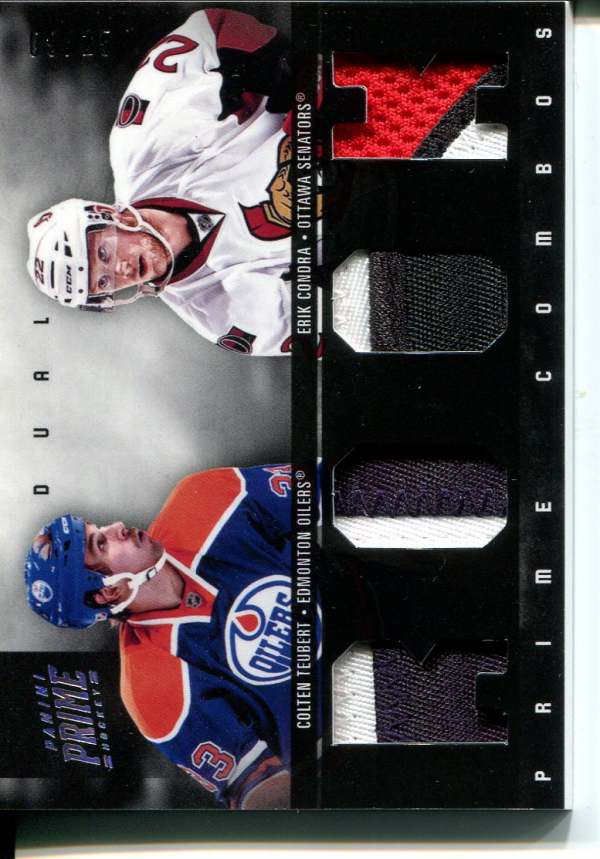 2011-12 Panini Prime Combos Jerseys Patch #49 Colten Teubert/25/Erik Condra