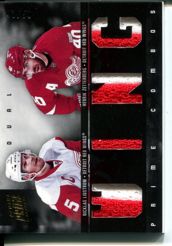 2011-12 Panini Prime Combos Jerseys Prime #8 Henrik Zetterberg/50/Nicklas Lidstrom