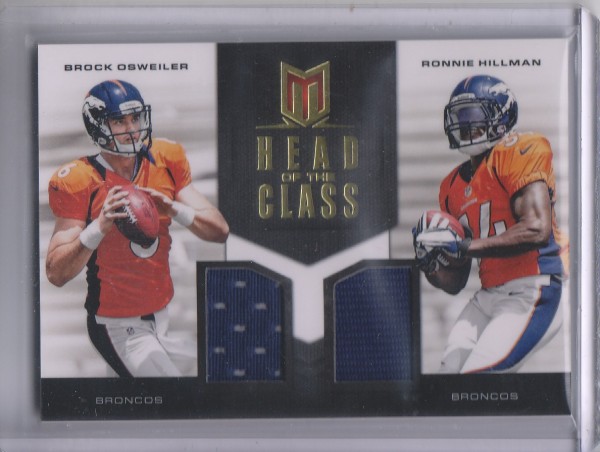 2012 Momentum Head of the Class Materials Combo #12 Brock Osweiler/Ronnie Hillman