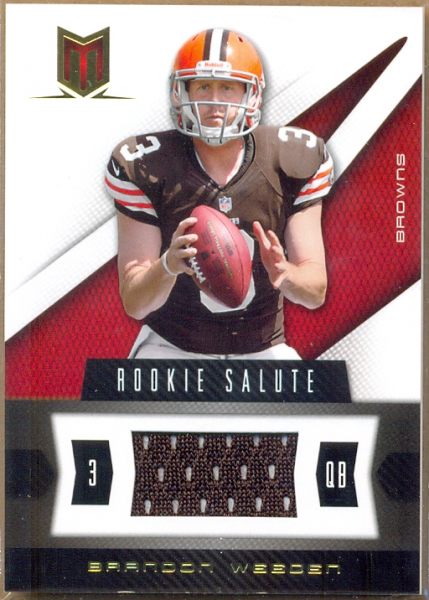 2012 Momentum Rookie Salute Materials #72 Brandon Weeden