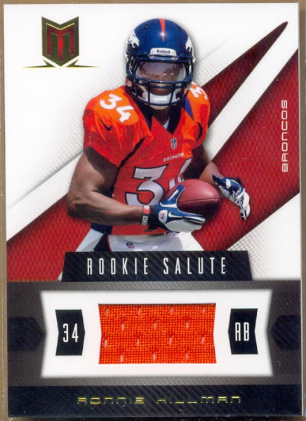 2012 Momentum Rookie Salute Materials #95 Ronnie Hillman