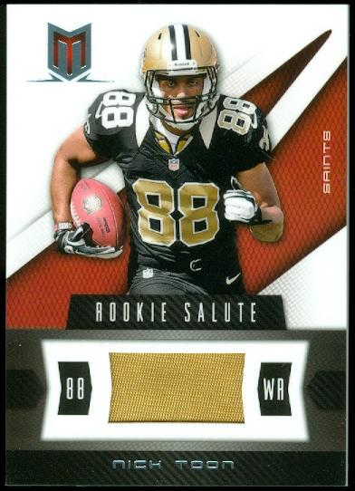 2012 Momentum Rookie Salute Materials Prime #69 Nick Toon