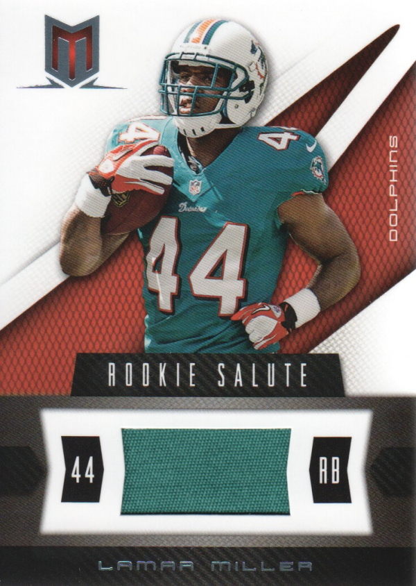 2012 Momentum Rookie Salute Materials Prime #77 Lamar Miller