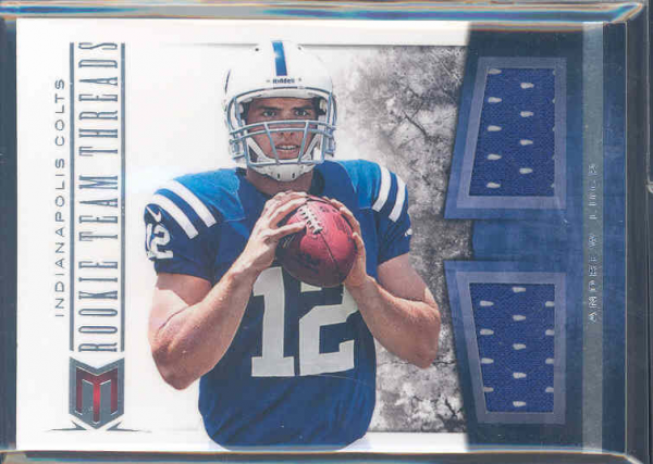2012 Momentum Rookie Team Threads Dual Materials #1 Andrew Luck