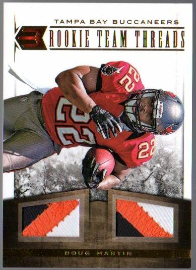 2012 Momentum Rookie Team Threads Dual Materials Prime #10 Doug Martin