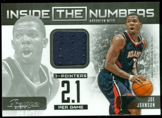 2012-13 Prestige Inside the Numbers Materials #6 Joe Johnson