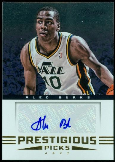 2012-13 Prestige Prestigious Picks Signatures #11 Alec Burks