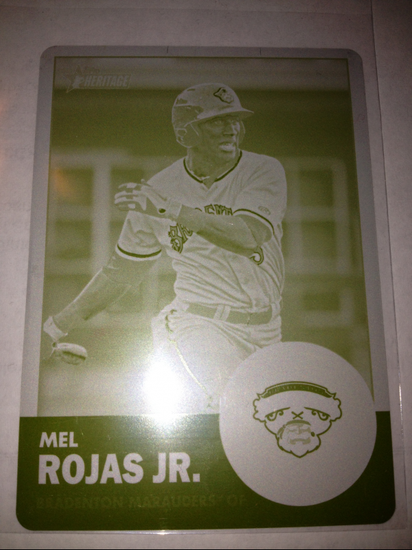 2012 Topps Heritage Minors Printing Plates Yellow #120 Mel Rojas
