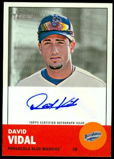 2012 Topps Heritage Minors Real One Autographs #DV David Vidal