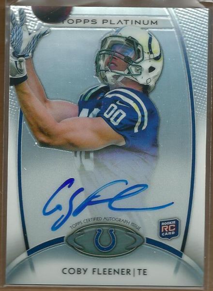 2012 Topps Platinum Rookie Autographs Refractors #131 Coby Fleener