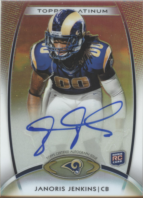 2012 Topps Platinum Rookie Autographs Refractors #136 Janoris Jenkins
