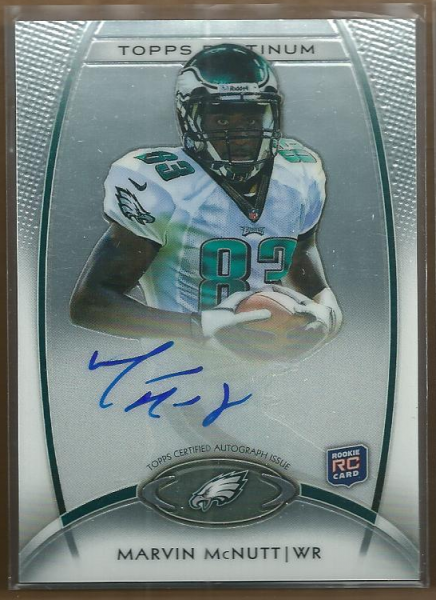 2012 Topps Platinum Rookie Autographs Refractors #142 Marvin McNutt