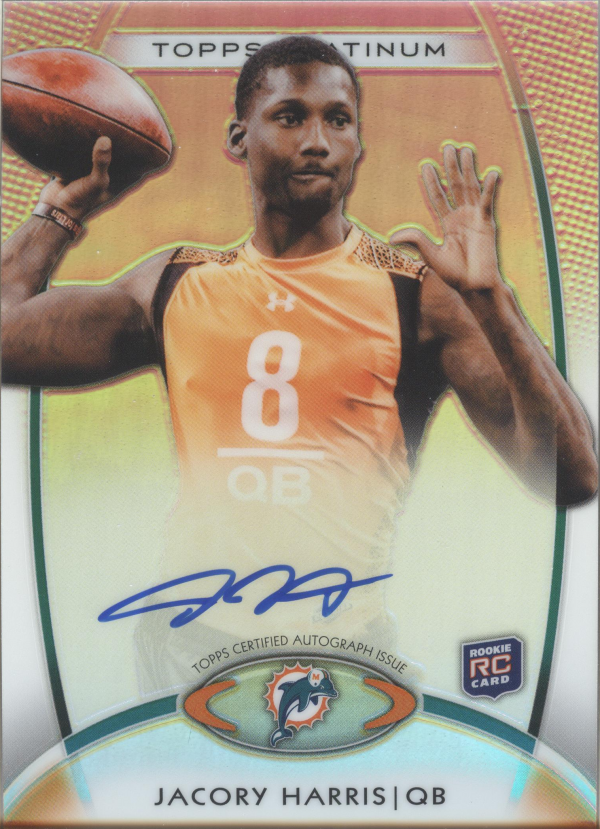 2012 Topps Platinum Rookie Autographs Refractors #161 Jacory Harris