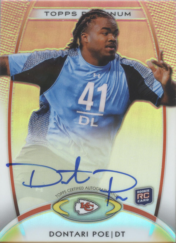 2012 Topps Platinum Rookie Autographs Refractors #163 Dontari Poe