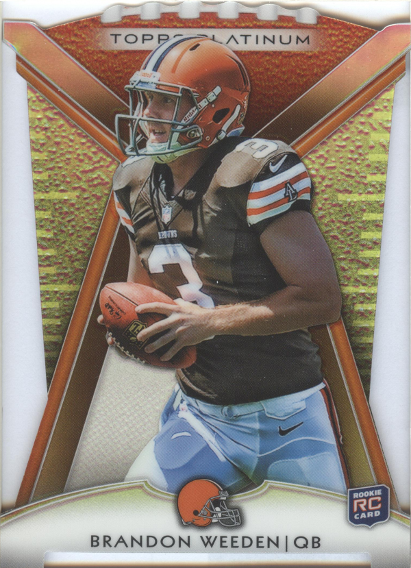 2012 Topps Platinum Rookie Die Cut #PDCBW Brandon Weeden
