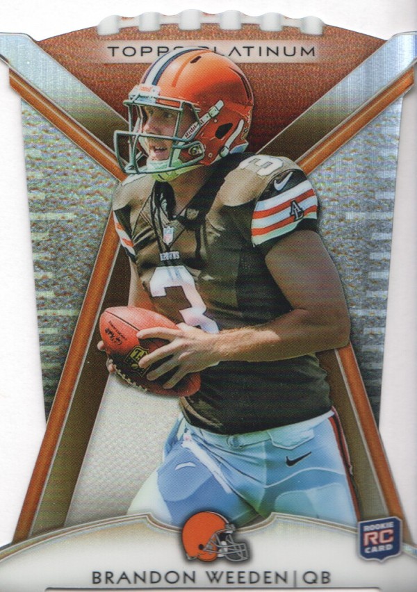 2012 Topps Platinum Rookie Die Cut #PDCBW Brandon Weeden