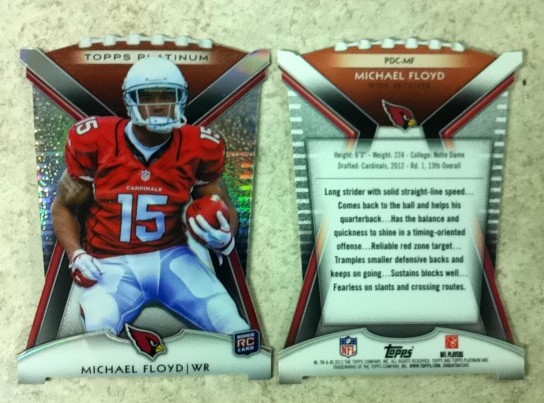2012 Topps Platinum Rookie Die Cut #PDCMF Michael Floyd